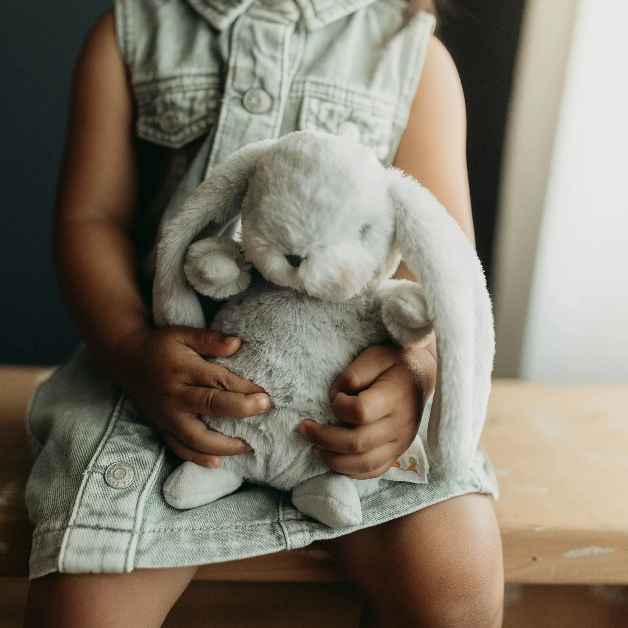 Tiny Nibble  8" Bunny -  Gray - Image 6